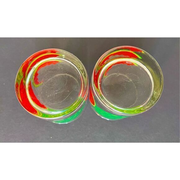 2 Vintage Watermelon Glasses, Lowballs, Cocktail Glasses EVC - Picture 7 of 11